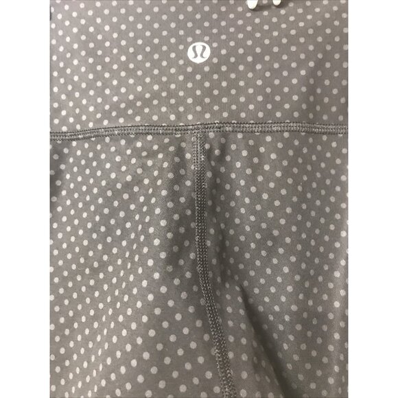 NWOT LULULEMON Wunder Under Crop Pant black gray Biggie Dot Luxtreme size 8 - Picture 4 of 5